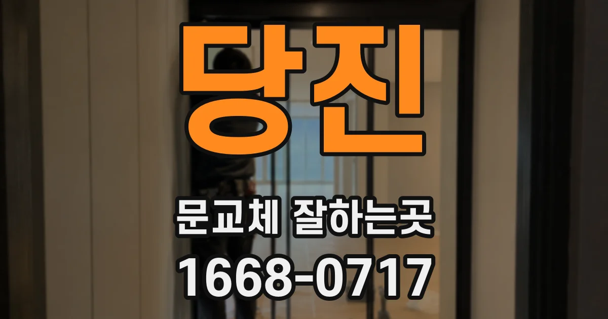 당진 문교체 잘하는곳