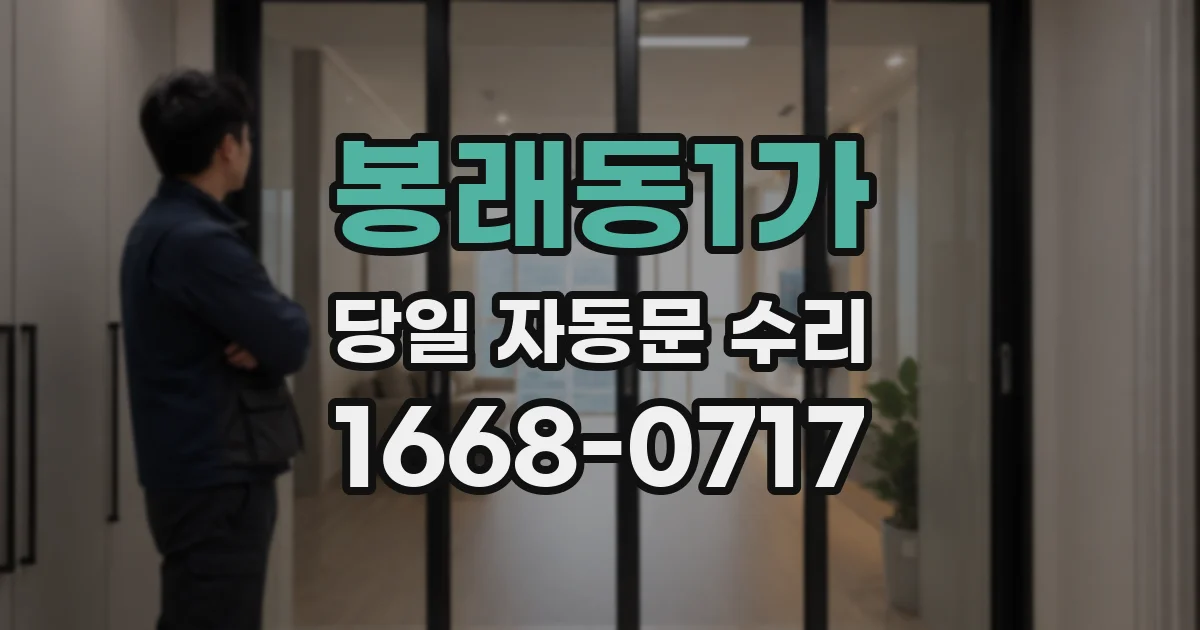 봉래동1가 당일 자동문 수리