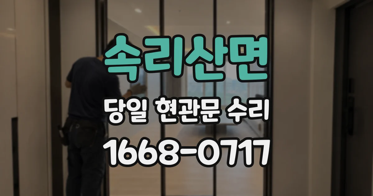 속리산면 당일 현관문 수리
