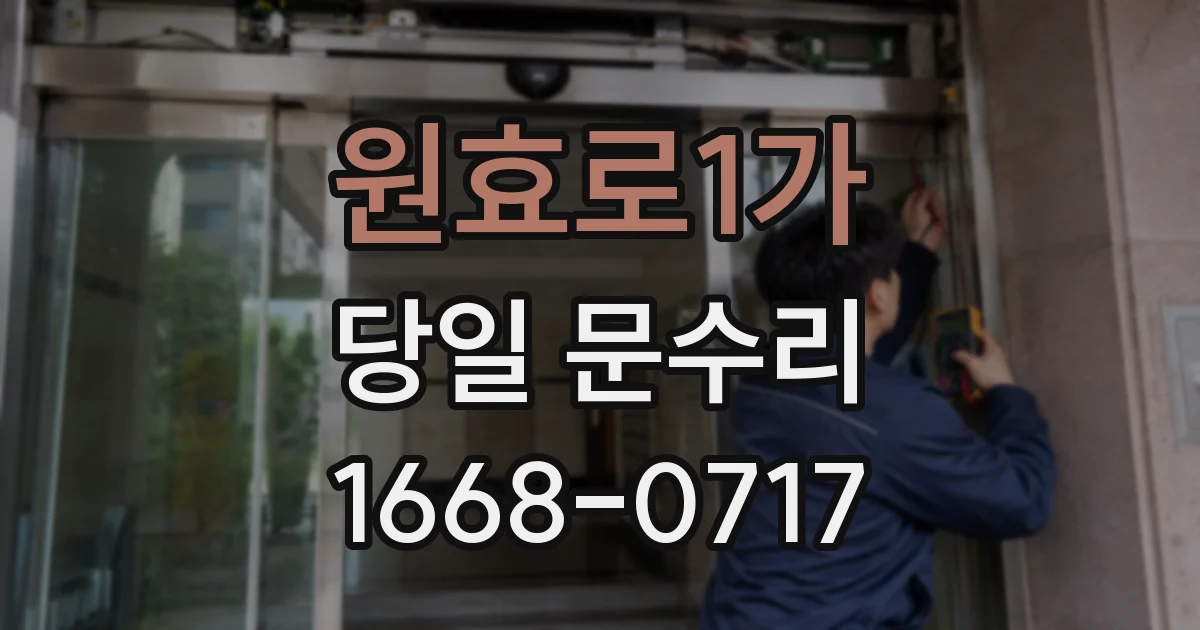 원효로1가 당일 문수리
