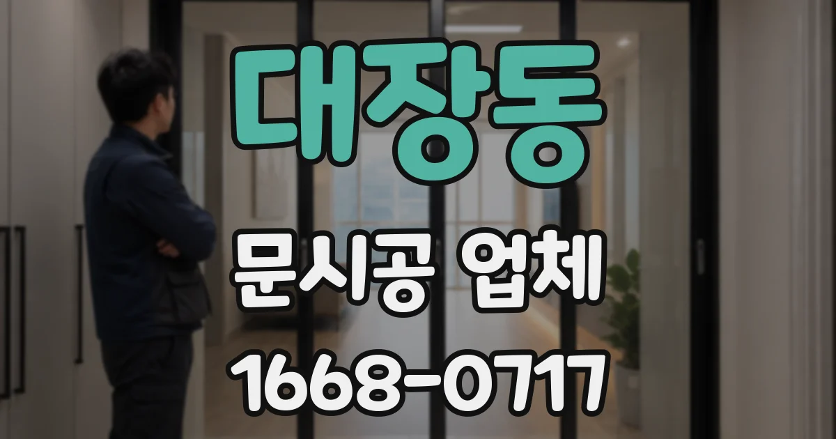 대장동 문시공 업체