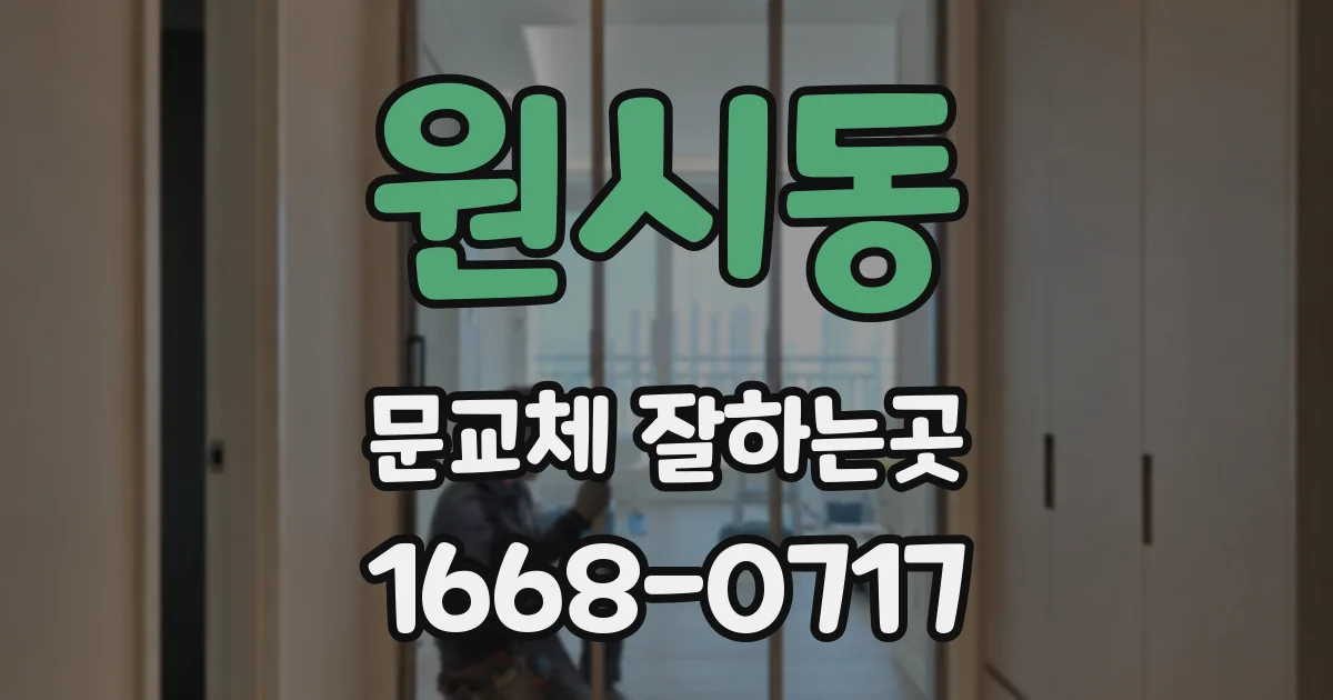 원시동 문교체 잘하는곳