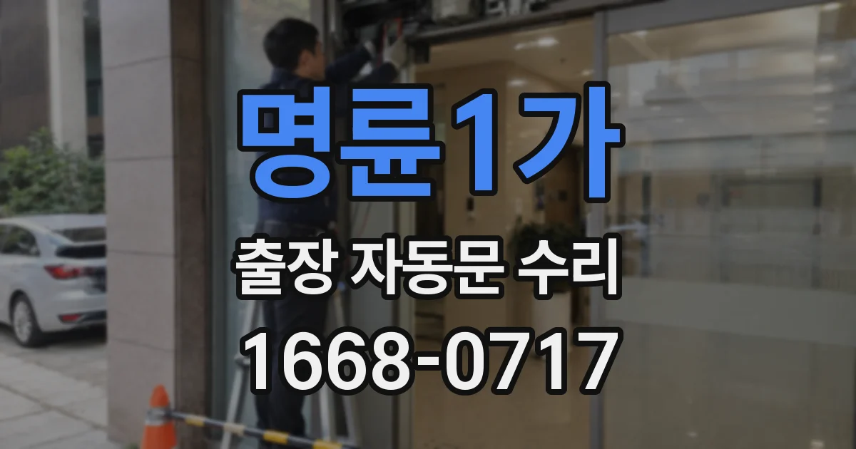 명륜1가 출장 자동문 수리
