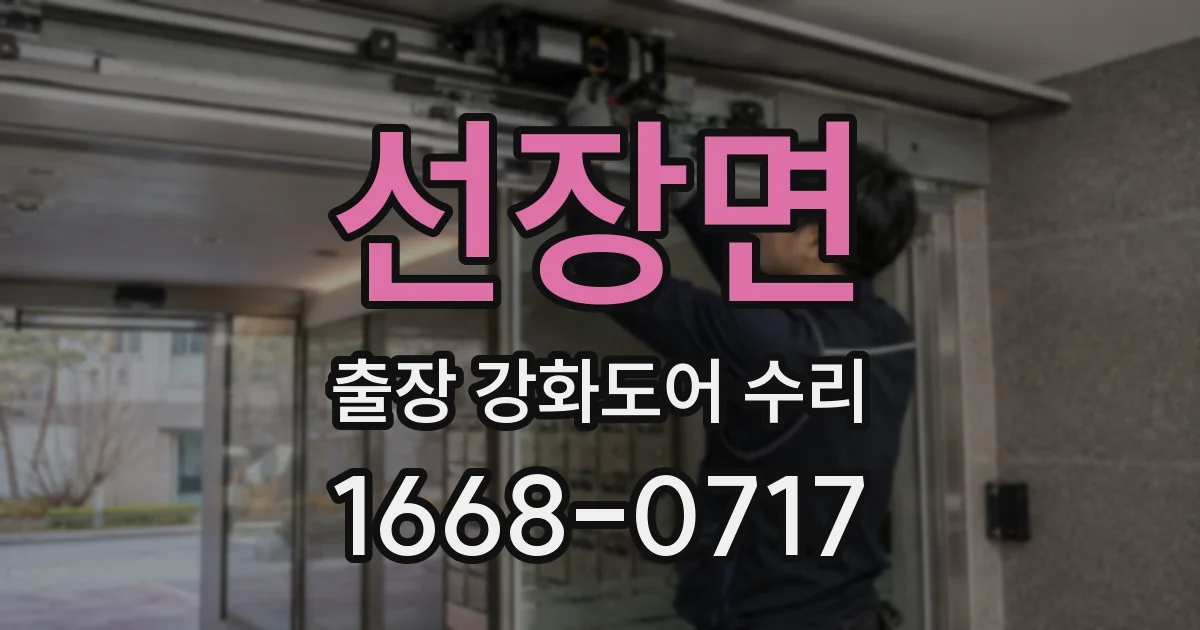 선장면 출장 강화도어 수리