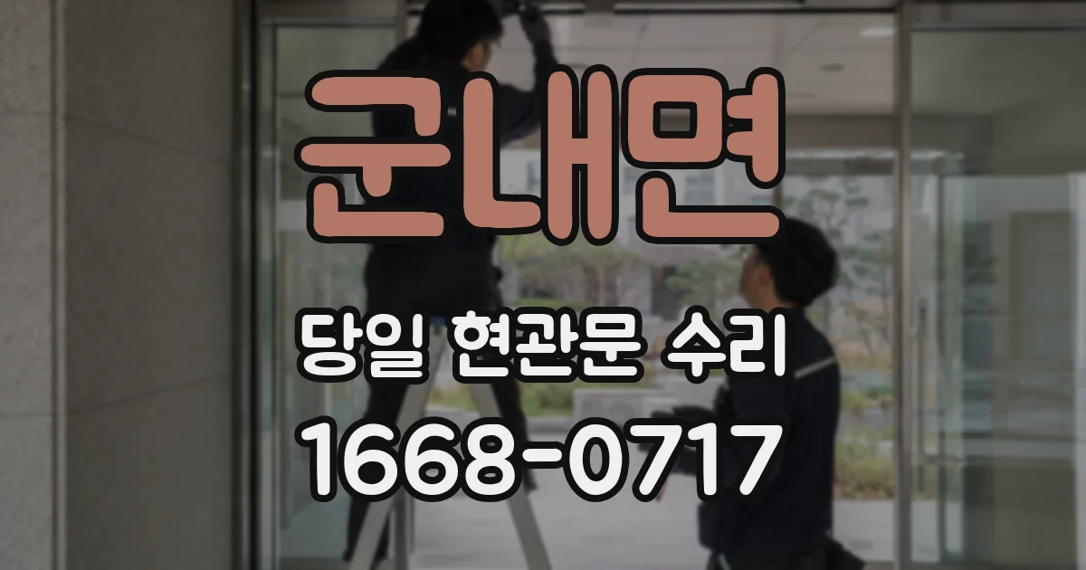 군내면 당일 현관문 수리