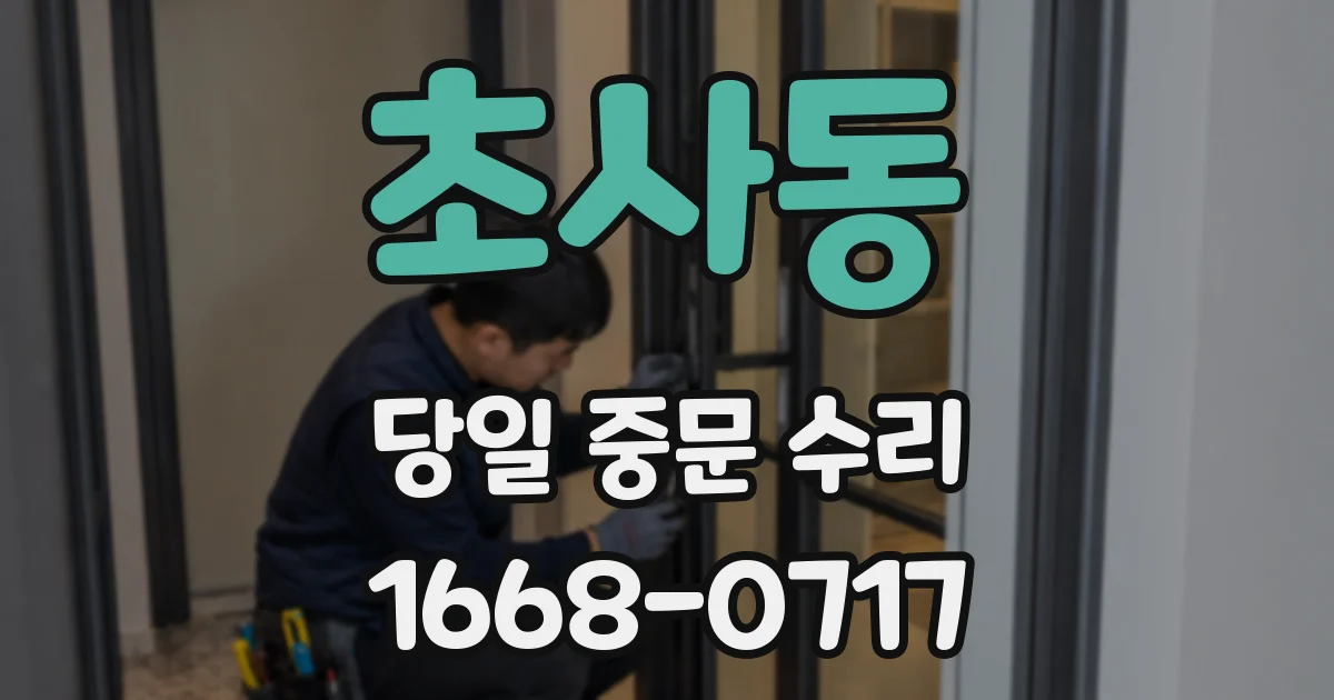 초사동 당일 중문 수리