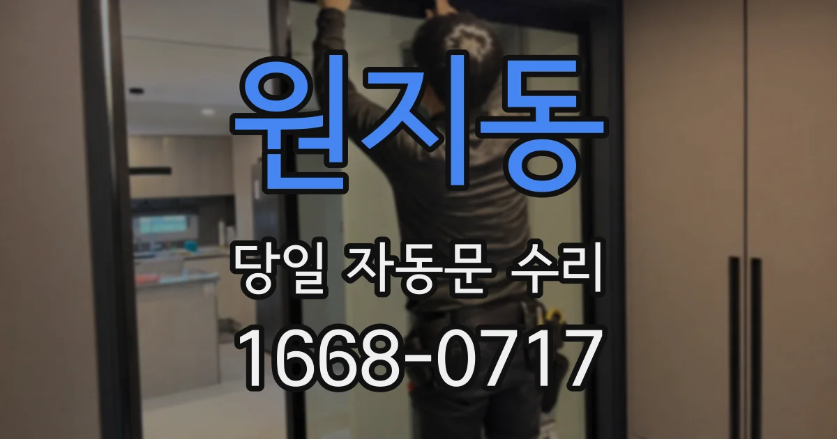 원지동 당일 자동문 수리