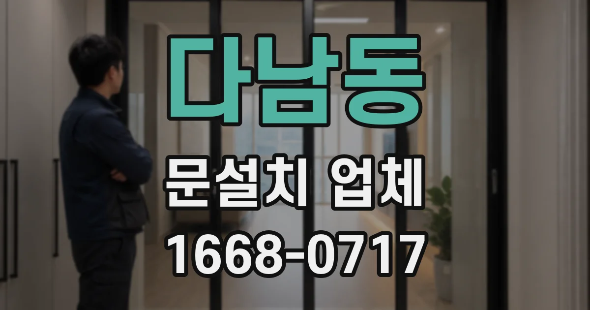 다남동 문설치 업체