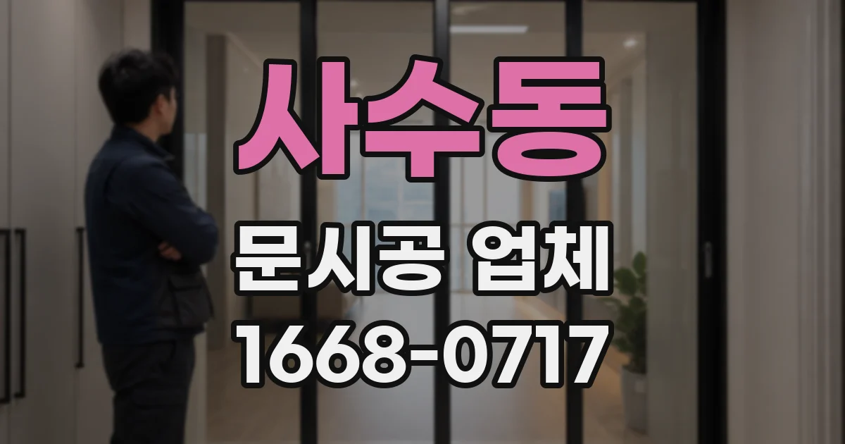 사수동 문시공 업체