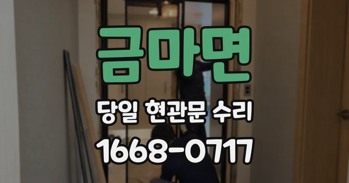 금마면 당일 현관문 수리