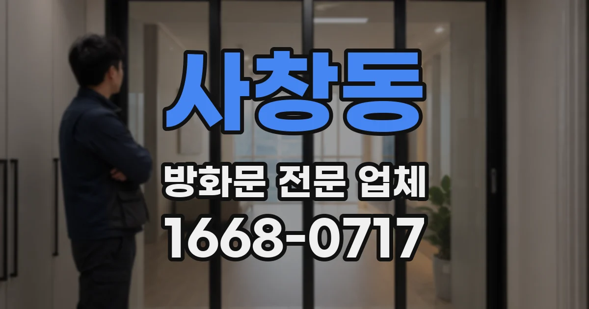 사창동 방화문 전문 업체
