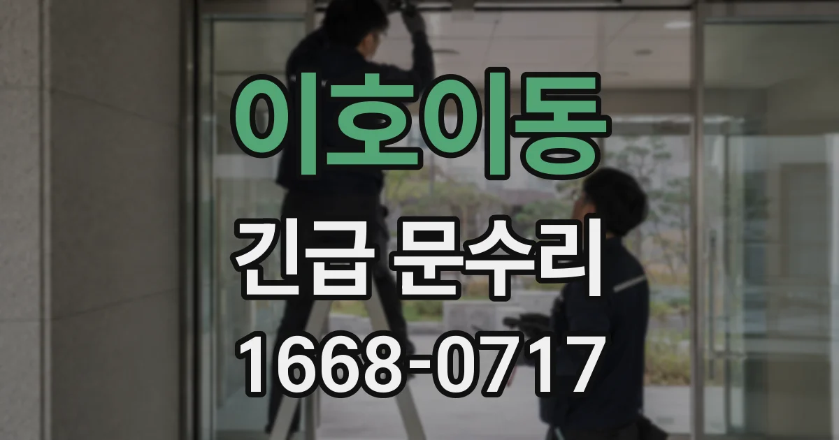 이호이동 긴급 문수리