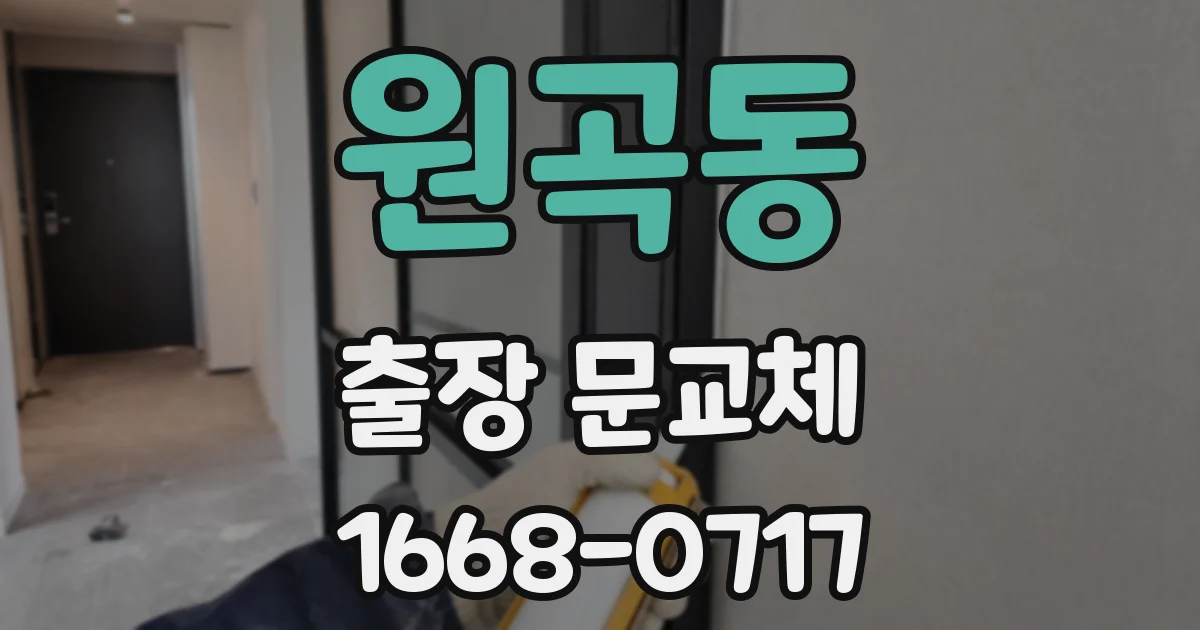 원곡동 출장 문교체
