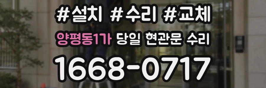 양평동1가 당일 현관문 수리