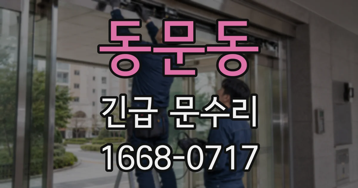 동문동 긴급 문수리