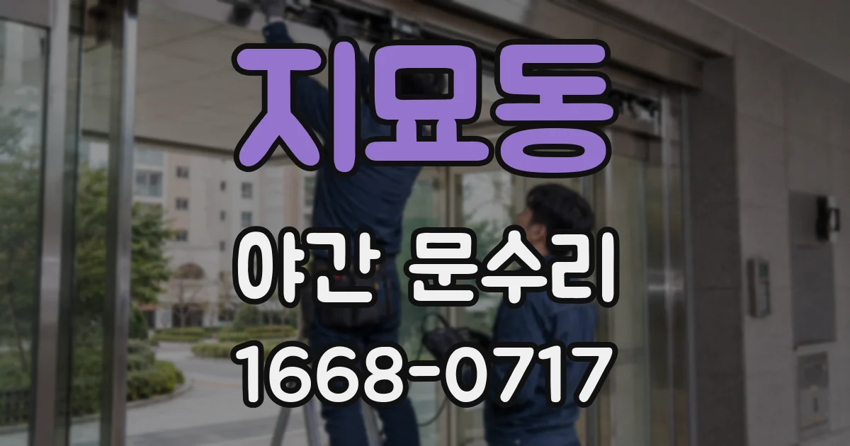 지묘동 야간 문수리