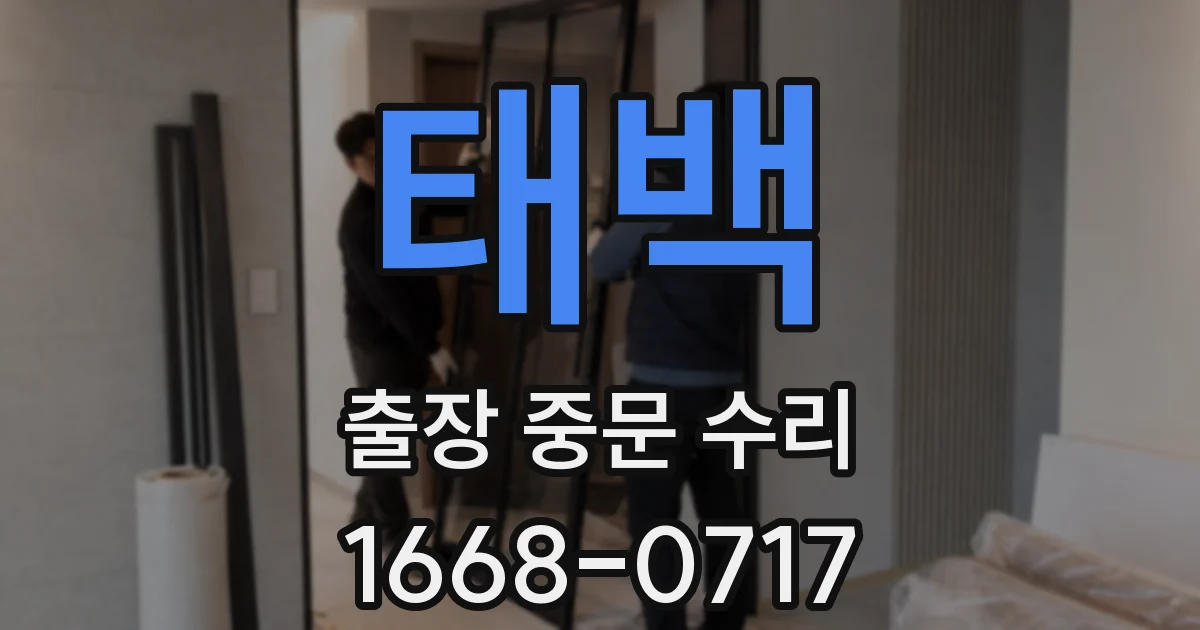 태백 출장 중문 수리