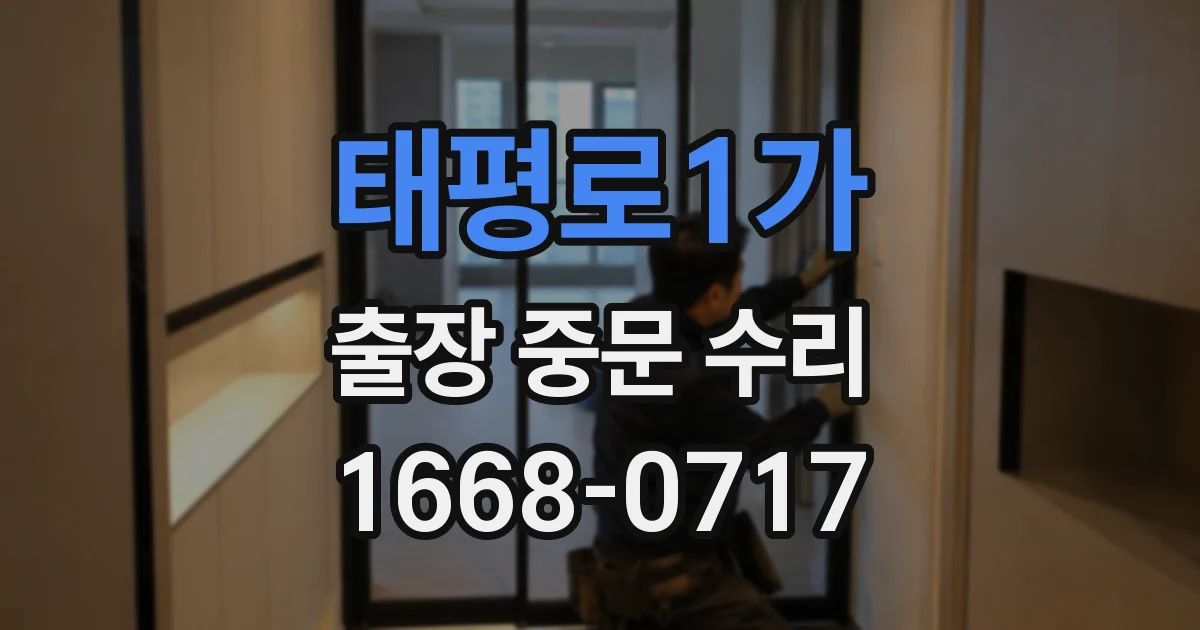 태평로1가 출장 중문 수리