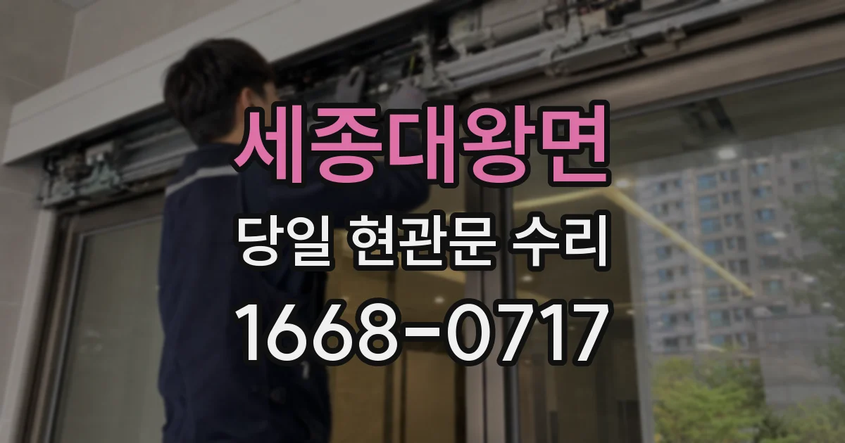세종대왕면 당일 현관문 수리