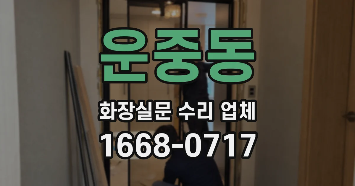운중동 화장실문 수리 업체