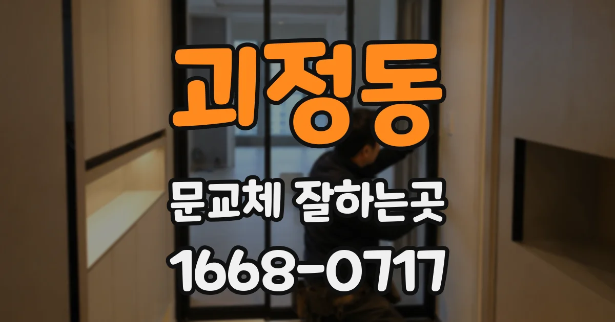괴정동 문교체 잘하는곳