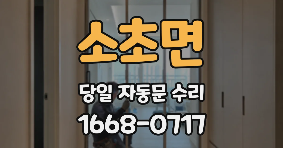 소초면 당일 자동문 수리