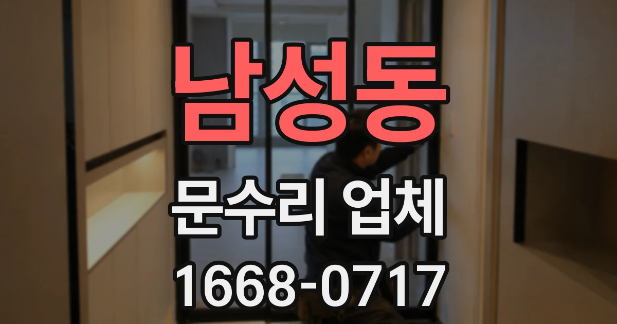 남성동 문수리 업체