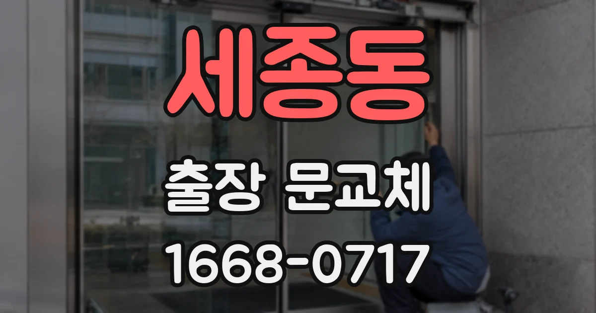 세종동 출장 문교체