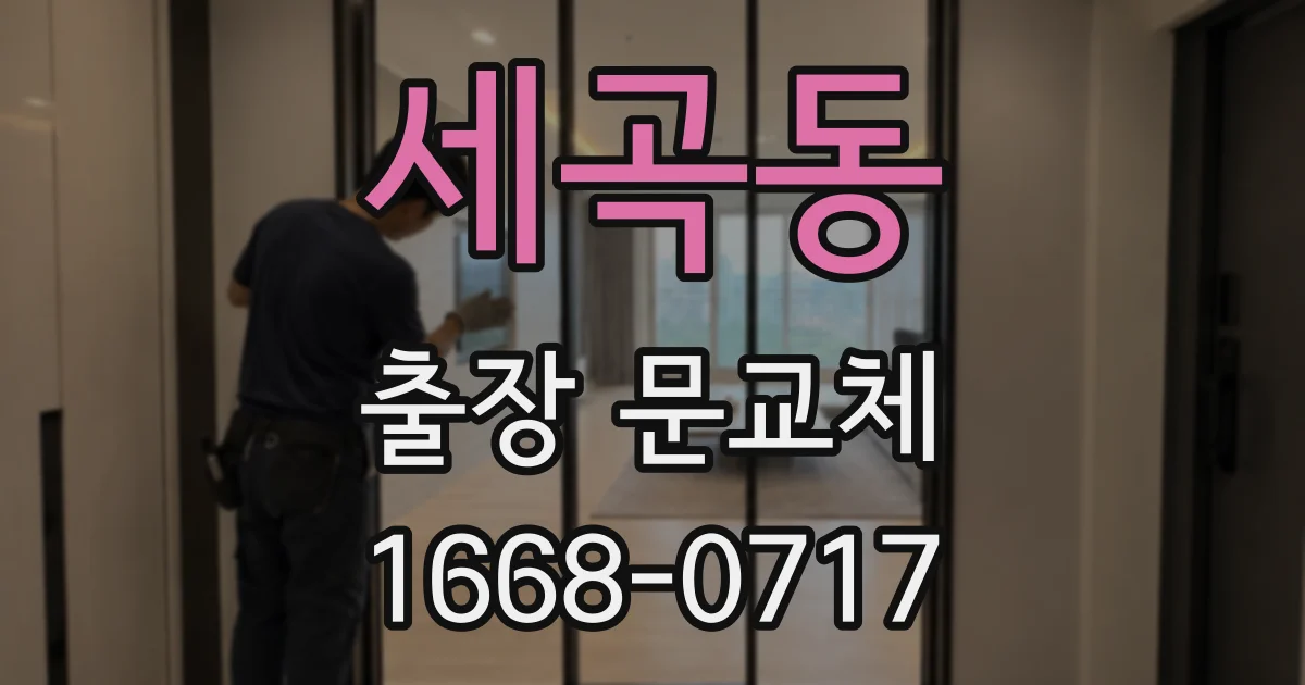 세곡동 출장 문교체