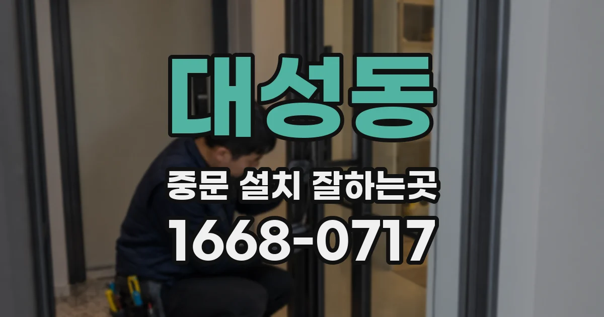 대성동 중문 설치 잘하는곳