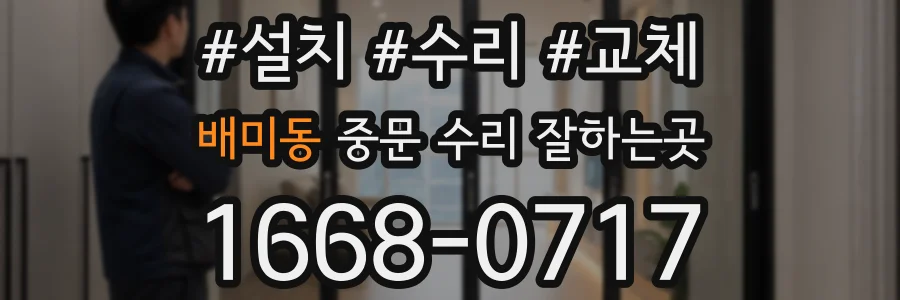 배미동 중문 수리 잘하는곳