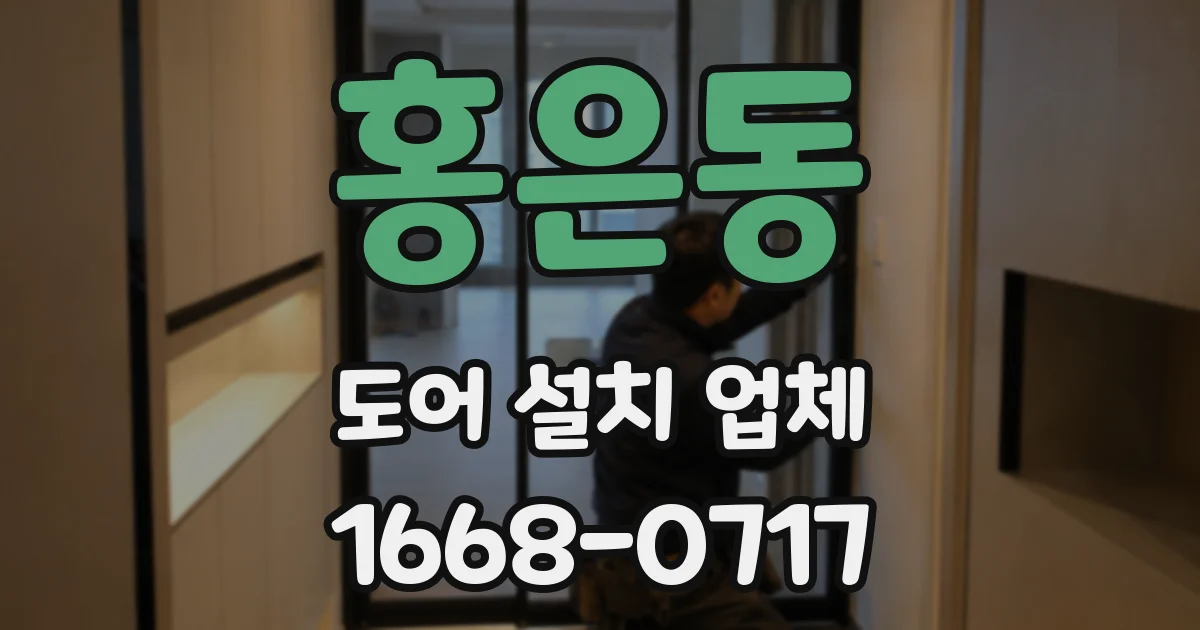 홍은동 도어 설치 업체