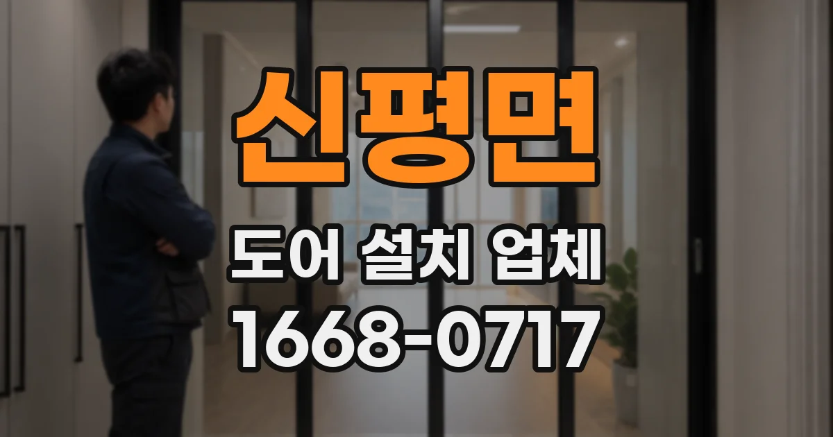 신평면 도어 설치 업체