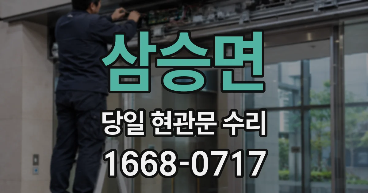 삼승면 당일 현관문 수리