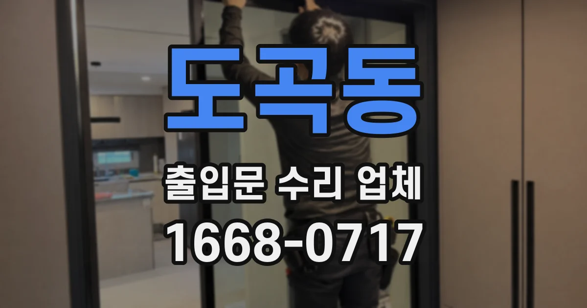 도곡동 출입문 수리 업체