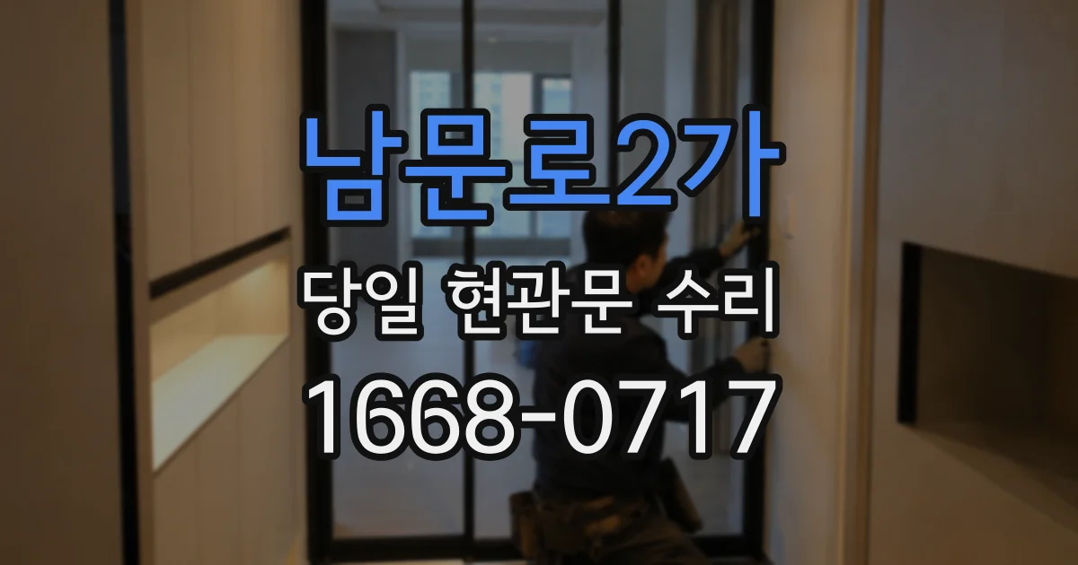남문로2가 당일 현관문 수리