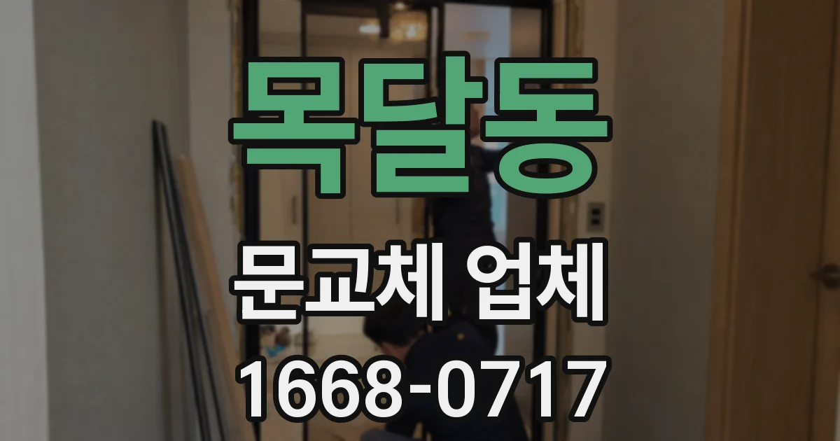 목달동 문교체 업체
