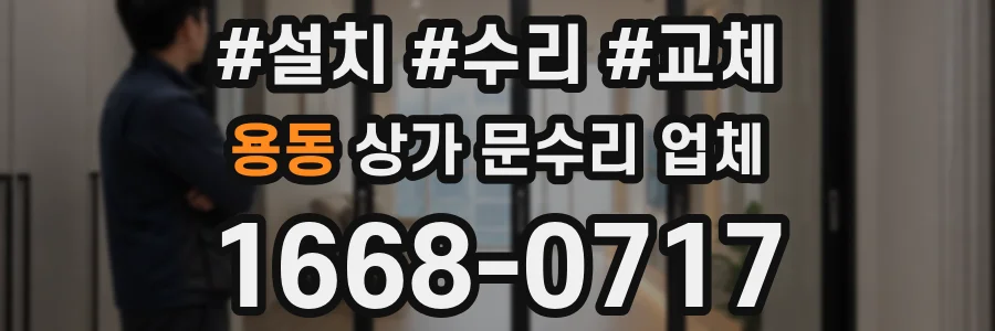 용동 상가 문수리 업체