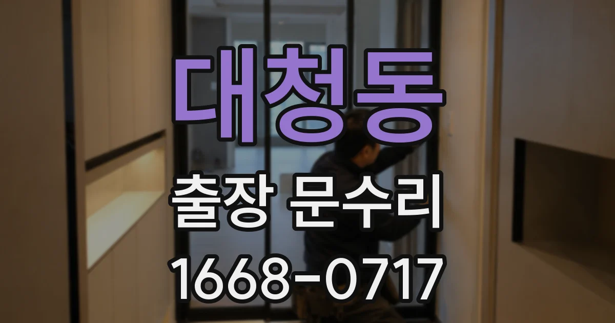 대청동 출장 문수리