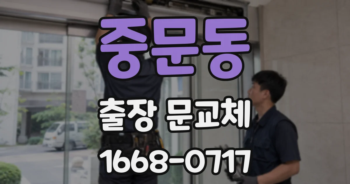 중문동 출장 문교체