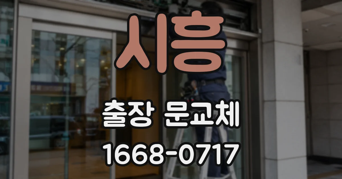 시흥 출장 문교체