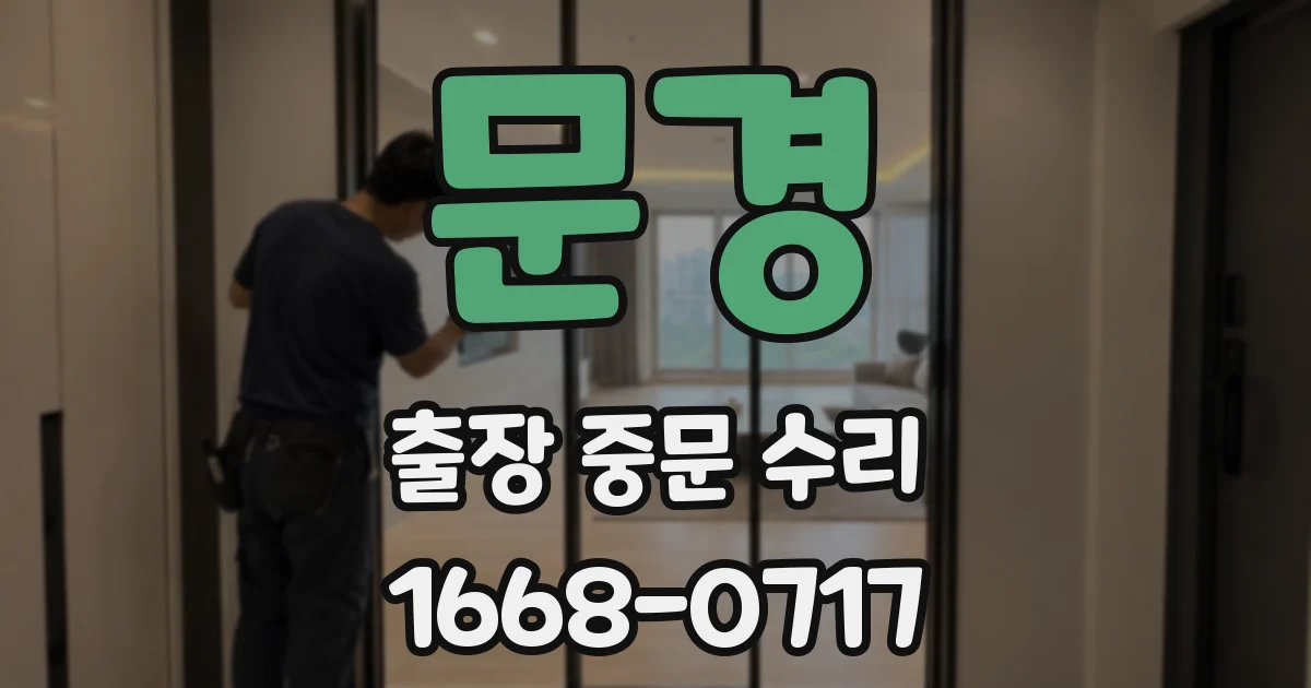 문경 출장 중문 수리