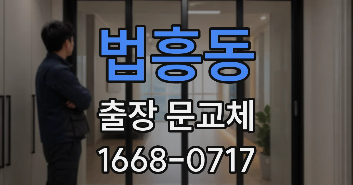 법흥동 출장 문교체