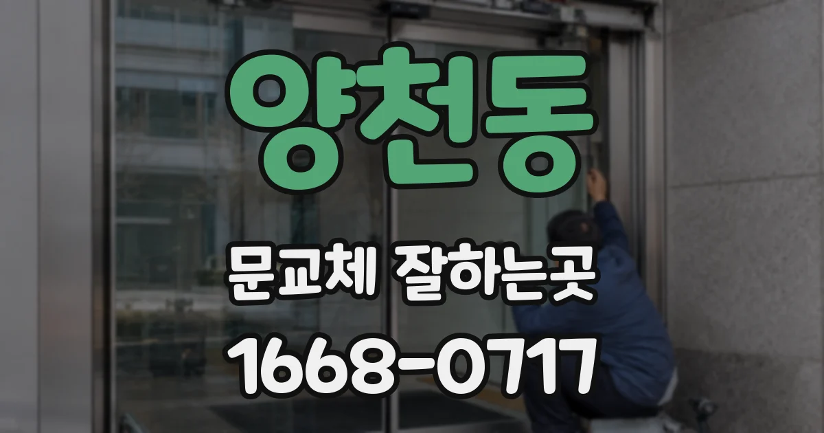 양천동 문교체 잘하는곳