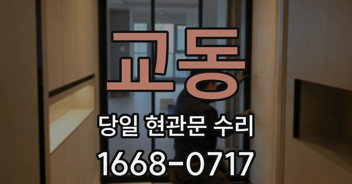 교동 당일 현관문 수리