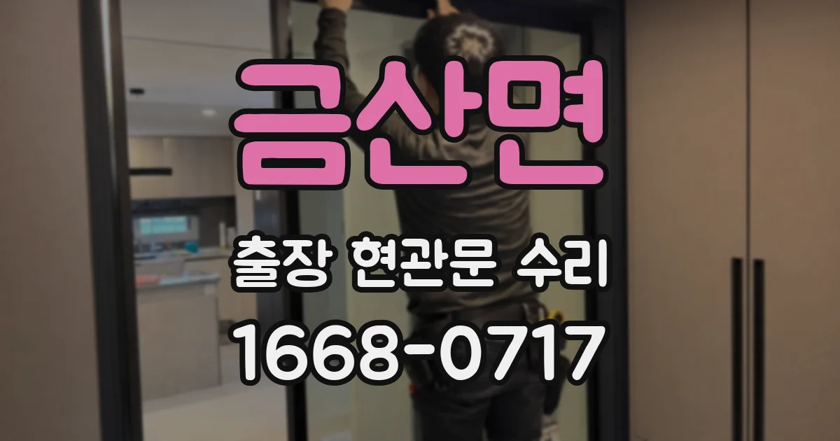 금산면 출장 현관문 수리