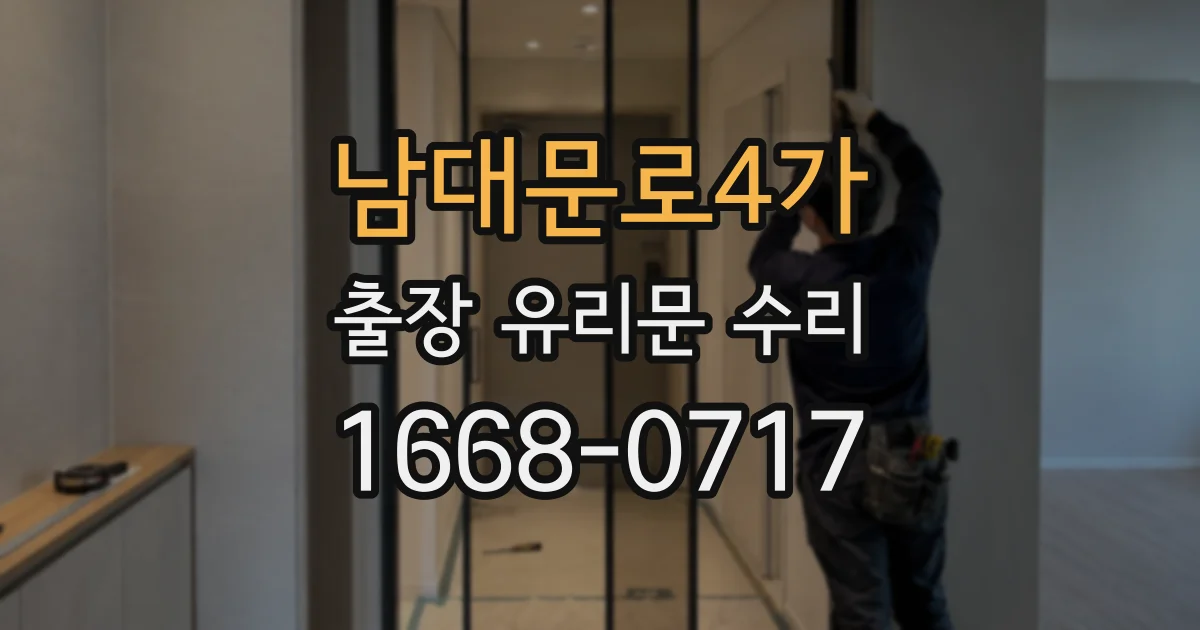 남대문로4가 출장 유리문 수리