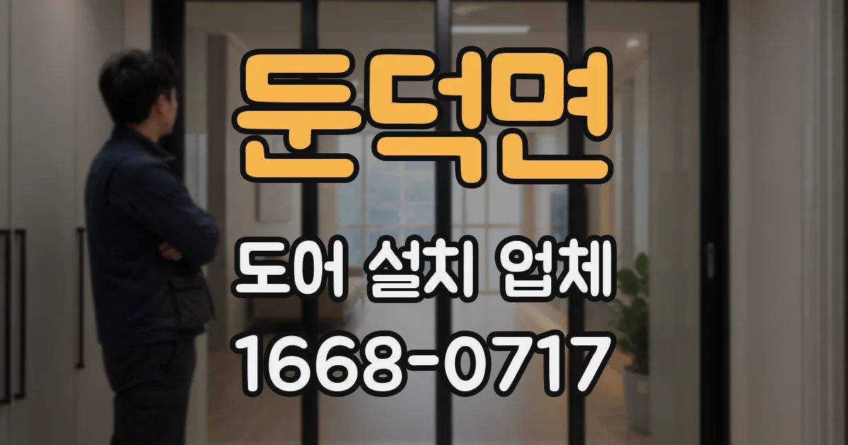 둔덕면 도어 설치 업체