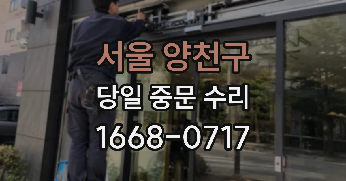 서울 양천구 당일 중문 수리