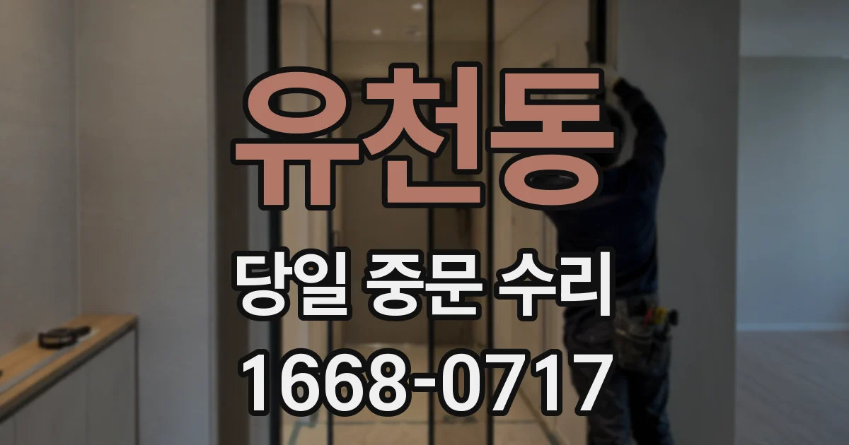 유천동 당일 중문 수리